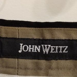 Copy M VINTAGE Designer John Weitz Branded Waistband Flat Front Pants